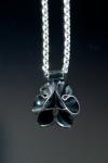 Small FL flower pendant oxidized