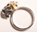 FL Db dangle silver and gold flowers ring